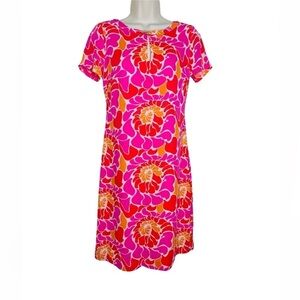 Banana Republic Women’s Floral Sheath Dress Size 2 Short Sleeve Tropical Casual